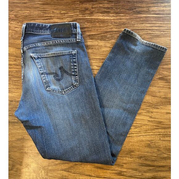 AG Jeans Men's 32x32 Everett Slim Straight Relaxed Fit Whiskered Denim Stretch - Picture 9 of 10